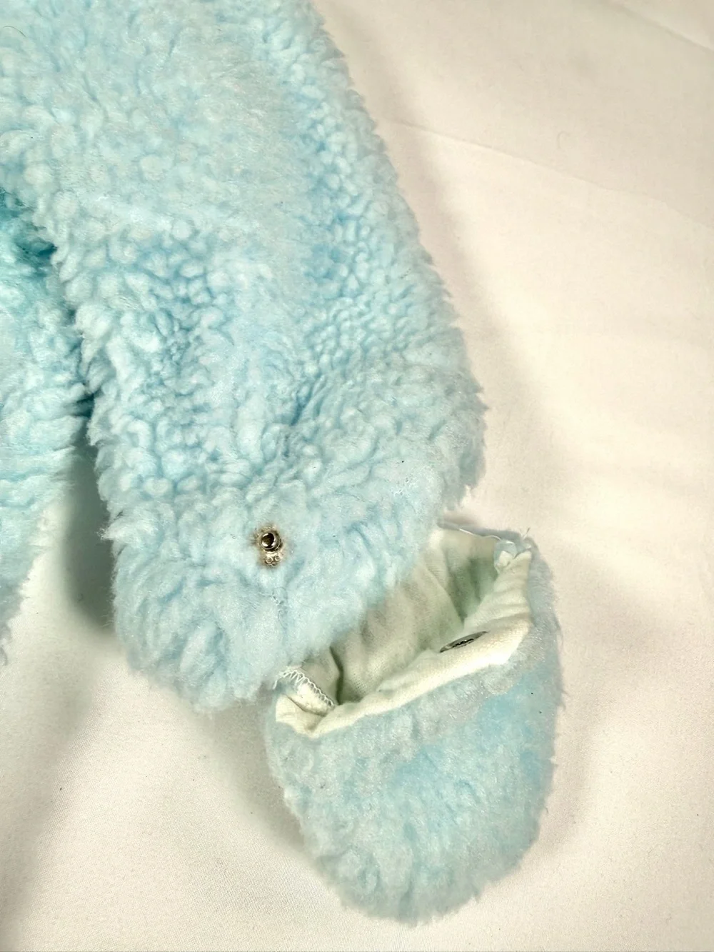 VINTAGE BETTI TERRELL Baby 9-12M Teddy Bear‎ Pram Sherpa Bunting Snowsuit 1980s